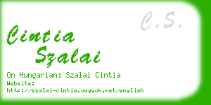 cintia szalai business card